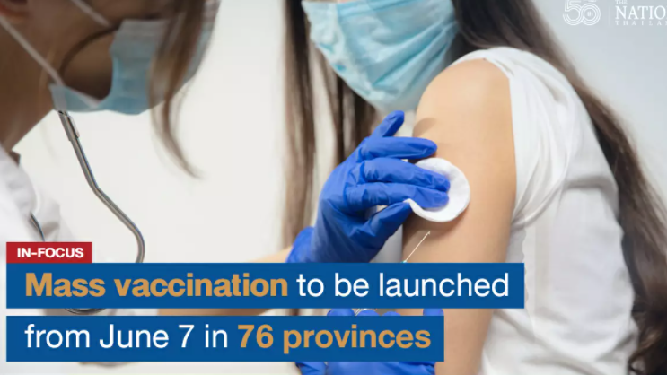 Thailand Luncurkan Vaksinasi Covid-19 Massal 7 Juni 2021